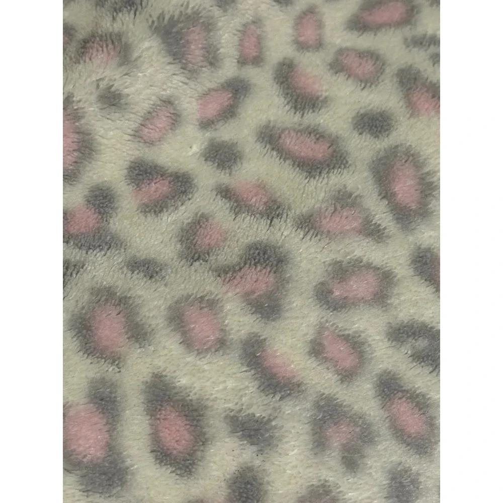 Garanimals Baby Blanket Pink Grey Leopard Animal Print Plush Fleece GM4410G